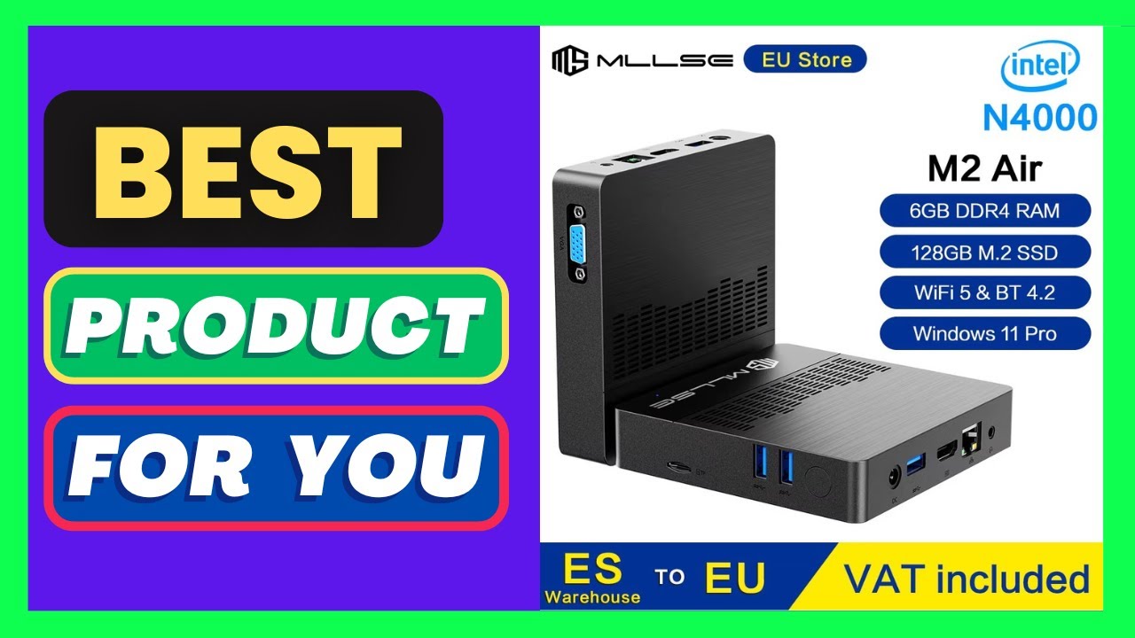 MLLSE M2 Air Mini PC Intel Gemini Lake N4000 6GB RAM 128GB SSD Dual-