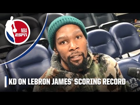 Kevin durant: 'pretty cool' to see lebron approach nba's all-time scoring record | nba on espn