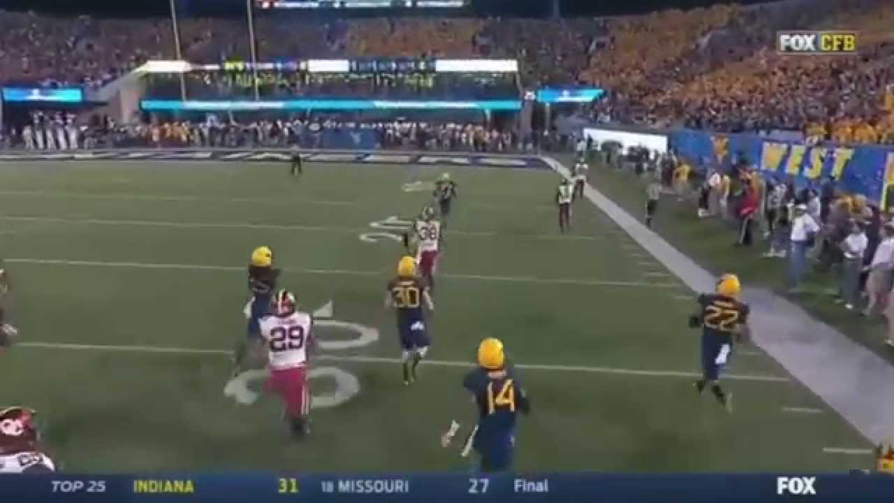 Alex Ross kickoff return Oklahoma Sooners vs West Virginia Mountaineers