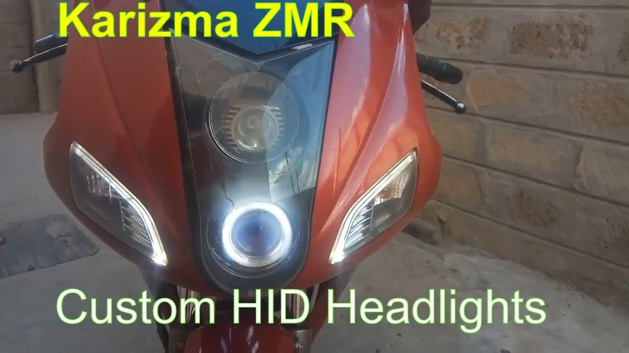 Installing Custom Halogen HID headlamps on Hero Karizma ZMR 2014/2015