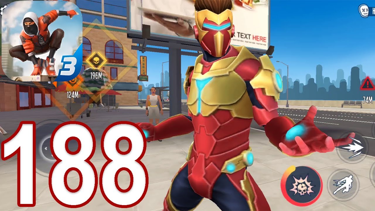Spider Fighter 3 - Gameplay Walkthrough Part 188 - Iron Hero 1 All Skin & Gadgets Unlocked (Android)