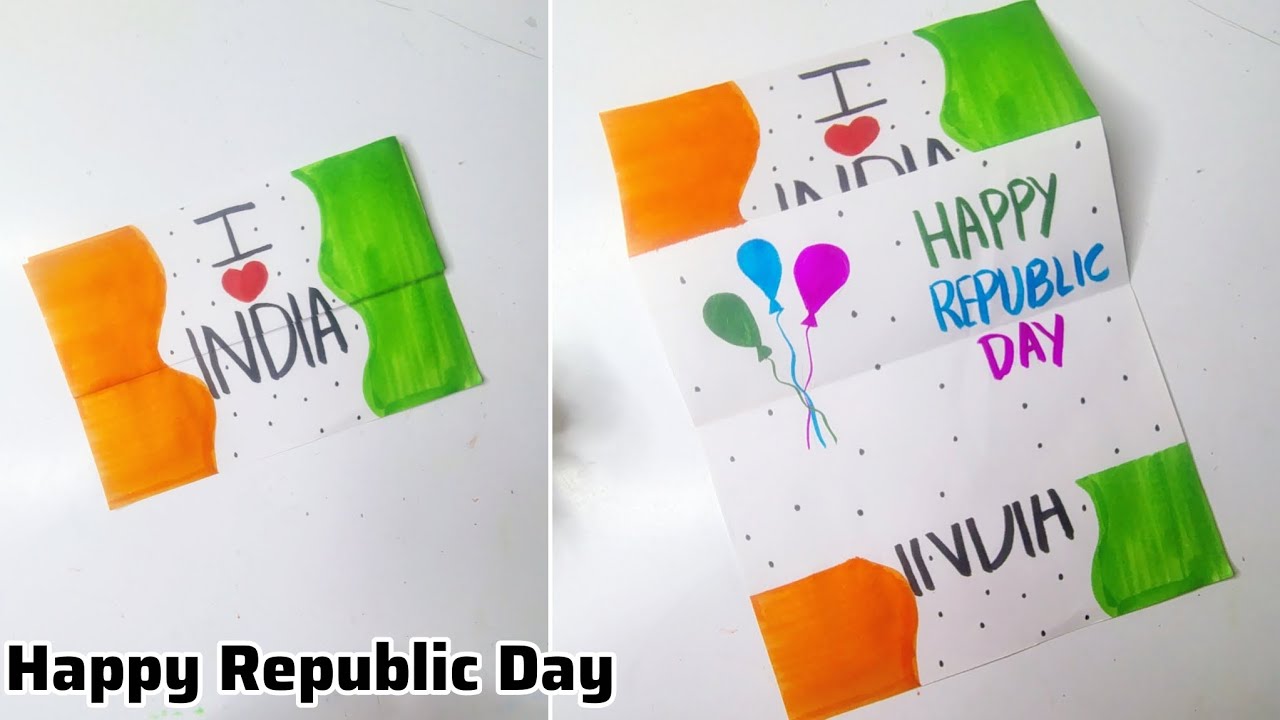 😍 no glue no scissors 😍 Republic Day Card Making / happy republic day card 2026 / republic day card