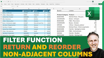Excel FILTER Function | Non Adjacent Columns | Return Specific Columns & Reorder Columns