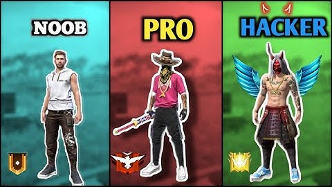 Noob vs Pro vs Hacker in Garena Freefire