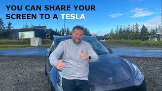 Share Your Screen to a Tesla in Seconds without setup or installation.