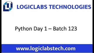 Python Day 1 Batch 123