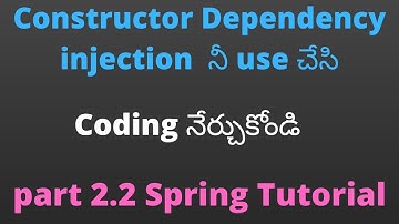 constructor dependency injection coding in spring framework// Easy Learning Channel