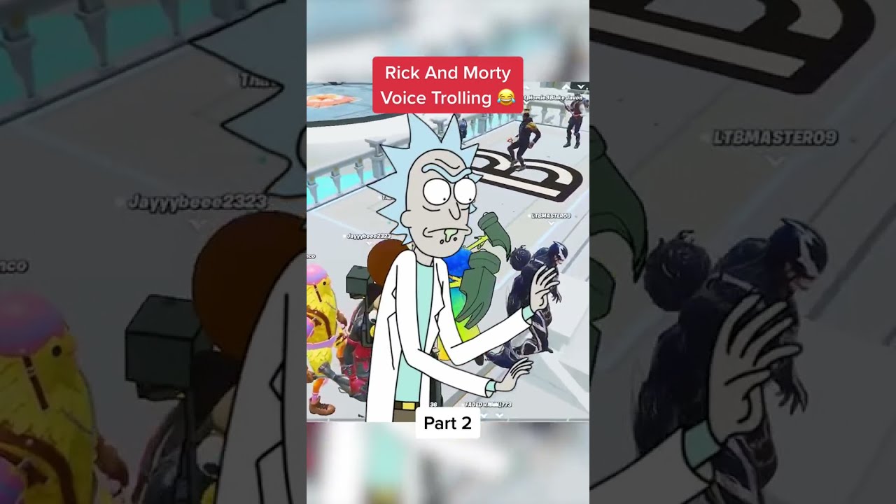 Rick And Morty Voice Trolling! (Fortnite Funny)