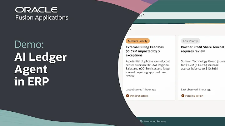 Oracle AI Ledger Agent in Oracle Cloud ERP: Demo