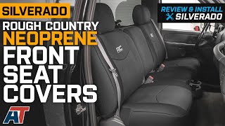 19992006 Silverado 1500 Rough Country Neoprene Front Seat Covers  Black Review & Install