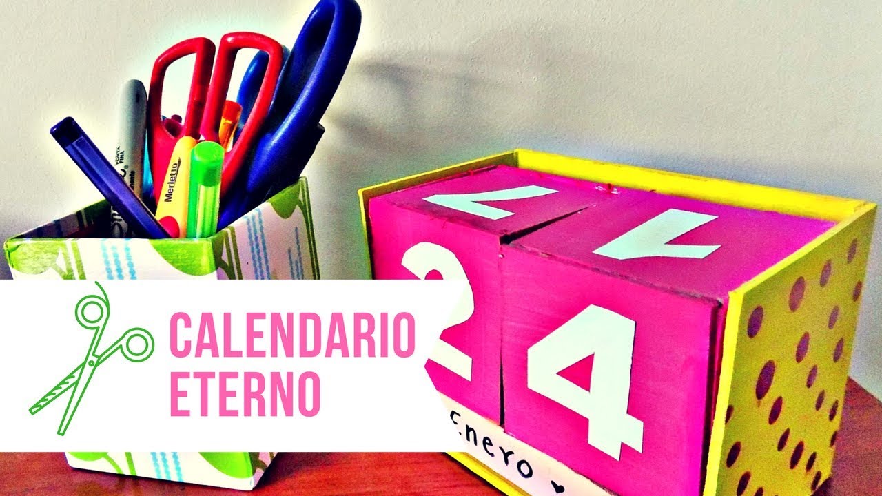 COMO HACER UN CALENDARIO ETERNO FACIL. DIY