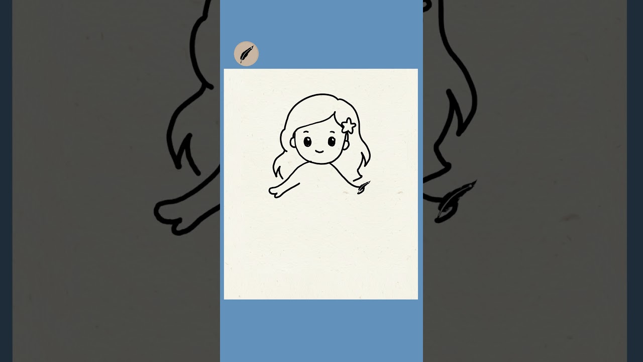 How to Draw Cute Mermaid Simple and EASY 🧜‍♀️  Fun and Simple Art for Kids & Beginners 