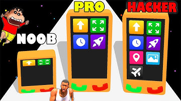 NOOB vs PRO vs HACKER in MOBILE RUN with SHINCHAN and CHOP | AMAAN-T
