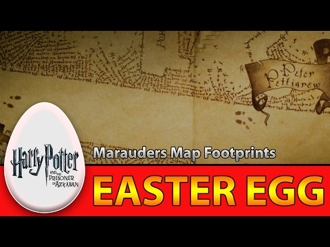 Harry Potter and the Prisoner of Azkaban || Marauders Map Footprints Easter Egg || Eggabase.com