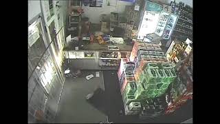 Liquor store ram raiders caught on video