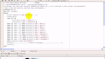aula 1072 Algoritmos e Logica de programação   Exerc CASE mes Pascal