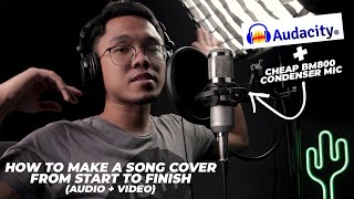 How To Make a Song Cover using BM800 and Audacity (Audio and Video Editing Tutorial)