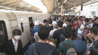 お盆休み、ラッシュ本格化 新幹線、下りがピーク