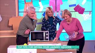 Top Tips For Drying Your Laundry Indoors - Don't Use a Microwave! | This Morning