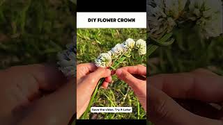 DIY Flower Crown 🌸 Easy Aesthetic Hair Accessory Tutorial #diyflowercrown #flowercrown #diycraft