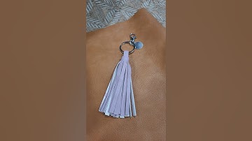 DIY Faux Leather Tassel Keychain!