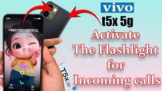 How to enable flashlight during an incoming call  on Vivo T5x screenshot 1