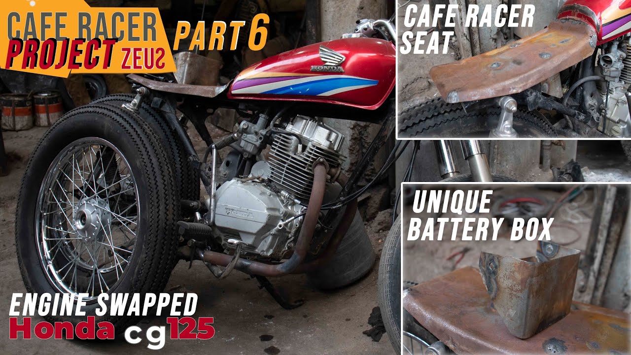 CAFE RACER SEAT & BATTERY BOX | HONDA CG125 MODIFIED | PART 6 - YouTube