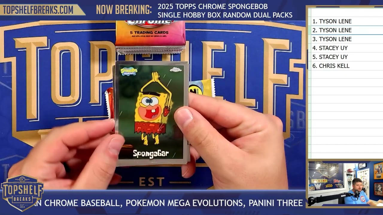 2025 Topps Chrome Spongebob Squarepants Random Dual Pack Break #1