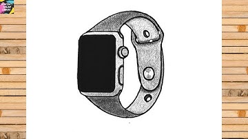 How to draw smart watch | Smart watch drawing easy