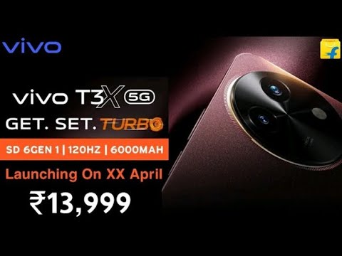 VIVO T3X 5G - Official Launch Date | Vivo T3x 5G India Price &amp; Specs| SD6Gen1, 6.7 FHD, 6000mAh, 33W