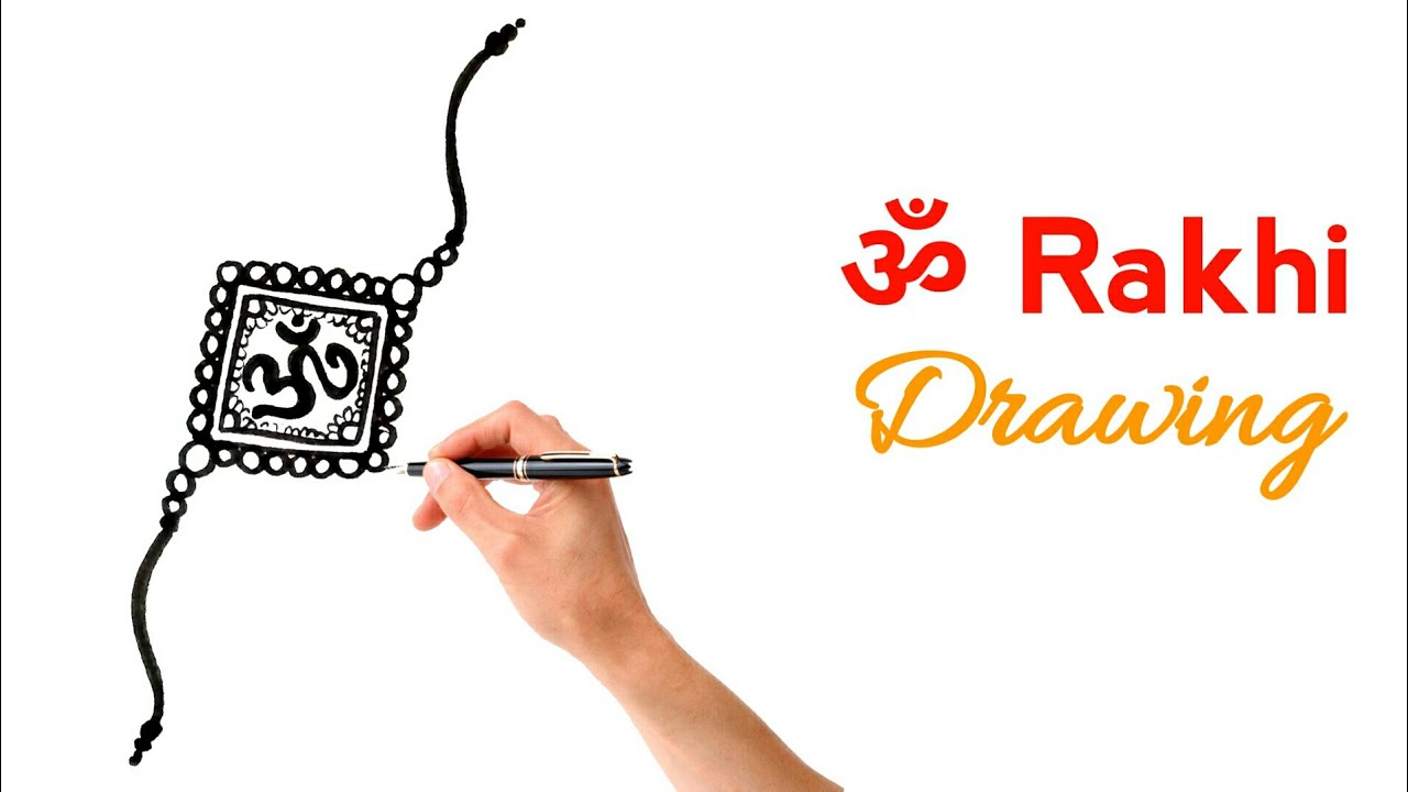 ॐ Om rakhi drawing easy | How to draw Rakhi easy | Rakhi kaise ...