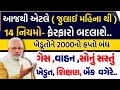 આવતી કાલથી 14 નિયમો બદલાશે, જાણો ક્યાં? 2000નો બંધ, વાહન, શિક્ષણ, Gas, Bank / khissu