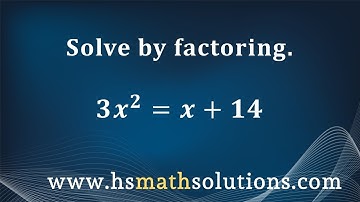 Solve a Quadratic Equation by Factoring (Example)