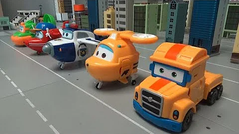 슈퍼윙스 비행기 자동차 로봇 변신 장난감 놀이 Super Wings Airplane robot transformation toys play