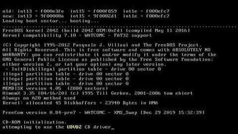 Installing FreeDOS operating system and using Seal 2