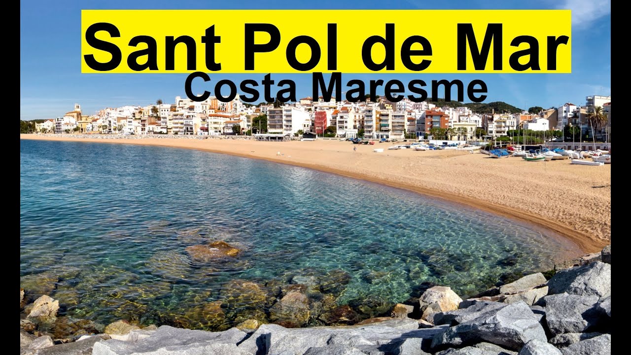 04.2021 SANT POL DE MAR САНТ ПОЛЬ ДЕ МАР СЕГОДНЯ PLAYAS ERMITA ПЛЯЖИ ПАНОРАМНЫЙ ВИД НА ГОРОД, МОРЕ