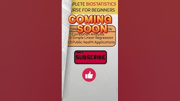FREE , COMPLETE BIOSTATISTICS COURSE COMING 🔜