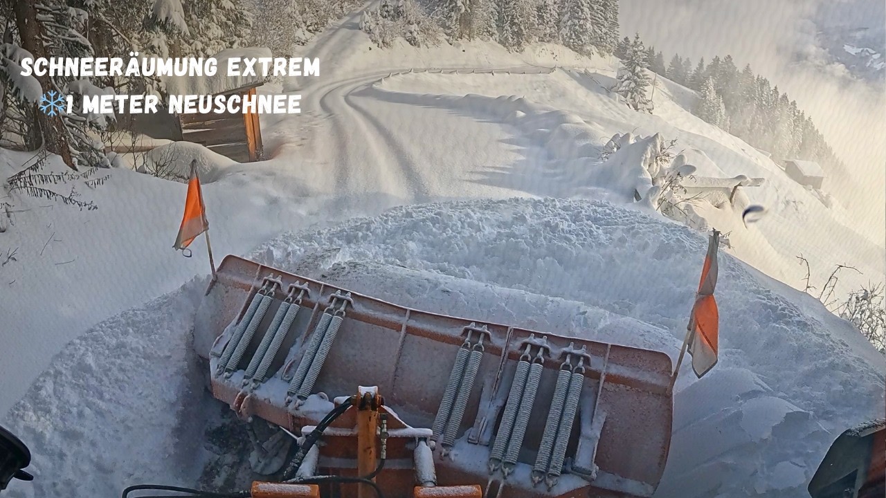 ❄️1 Meter Neuschnee in den Alpen❄️Schneeräumung Extrem in Tirol #asmr