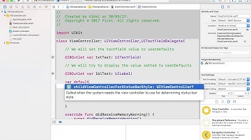 NSUSERDefaults: How to store local data using xcode 8.2.1 and swift 3.0.1