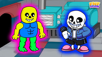 FNF Corrupted “SLICED” But Everyone Sings It | Annoying Orange x Roblox Noob #3 | FNF Draw