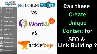 SEO Content Machine Review: (vs Wordai 4 vs Article Forge 2.6) | Urgent for Bloggers & Creators screenshot 4