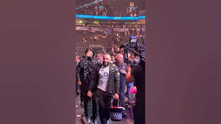 Brendan Allen and Belal Muhammad celebrate victory over de Ridder #ufc #vancouver