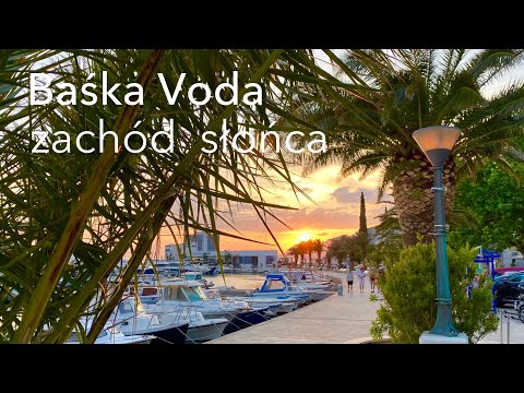 Baśka Voda zachód słońca ☀️ wczasy autokarem Chorwacja ?? last minute Kocham-Wakacje.pl