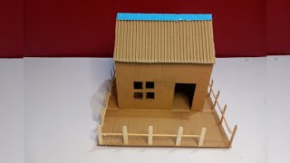 how to make small cardboard house || cardboard house || #diycrafts #diy #craft #model