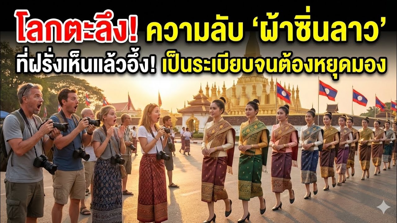 ฝรั่งเห็นแล้วอึ้ง! ผ้าซิ่นลาว เป็นระเบียบจนต้องหยุดมอง😱