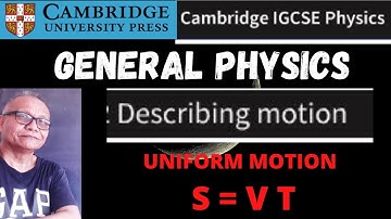 Igcse Physics Kinematics