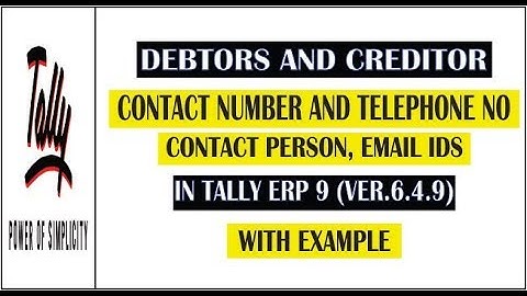 How to export party details in tally erp 9|contact person&list|email id|telephone no|6.4.9