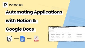 How I automate tons of Application Form PDFs on automation using Notion (Step by Step Guide)