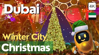 Dubai Winter Wonderland 🎄 SPECTACULAR Christmas Tree Lighting at Expo City, Festive Market 4K 🇦🇪