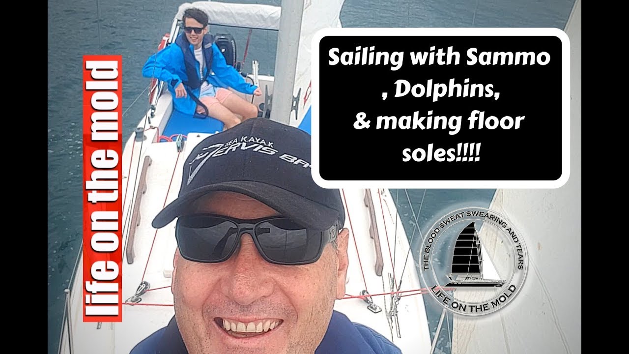 Ep056 Sailing with Dolphins and building sole floors – Life On The Hulls – Catamaran Build